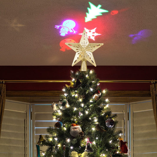 LED Star Christmas Tree Projector